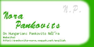 nora pankovits business card